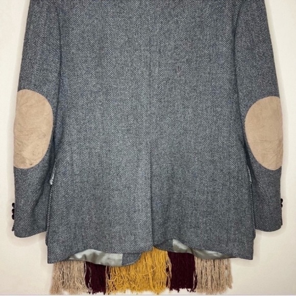 Allyn St. George Wool Herringbone Sports Blazer - Picture 6 of 7